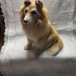 Gorgeous Vintage Handmade Collie Dog For Decor Only. NOT A TOY FOR CHILDREN.